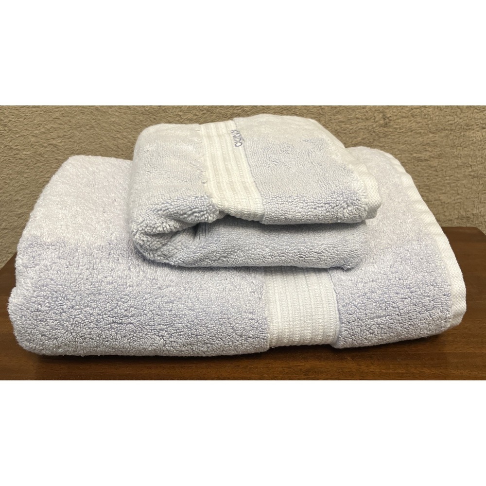 Calvin Klein Light Purple 100% Cotton 2-piece Towel Set Bath & Hand Towel